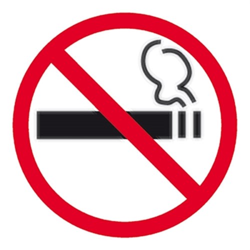 APLI SIGNS SELF ADHESIVE No Smoking 115x115mm RedBlack